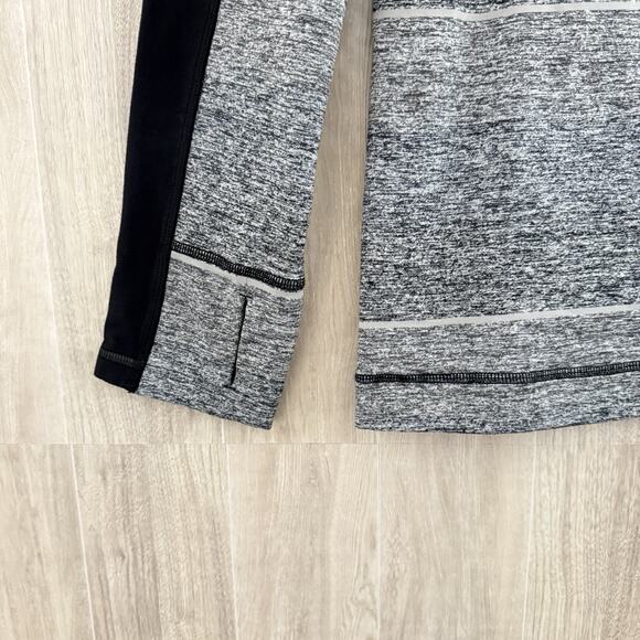 Lululemon Velocity Long Sleeve Shirt Mens Small Gray Striped Color Block Thumb - Picture 13 of 13